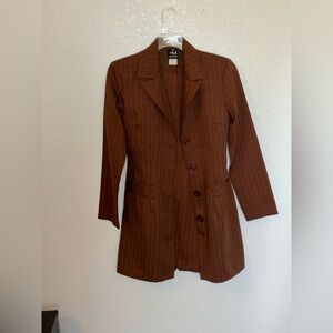 Vintage My Michelle Brown Blazer & Dress Set